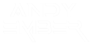 ANDY EMBER transparent white logo